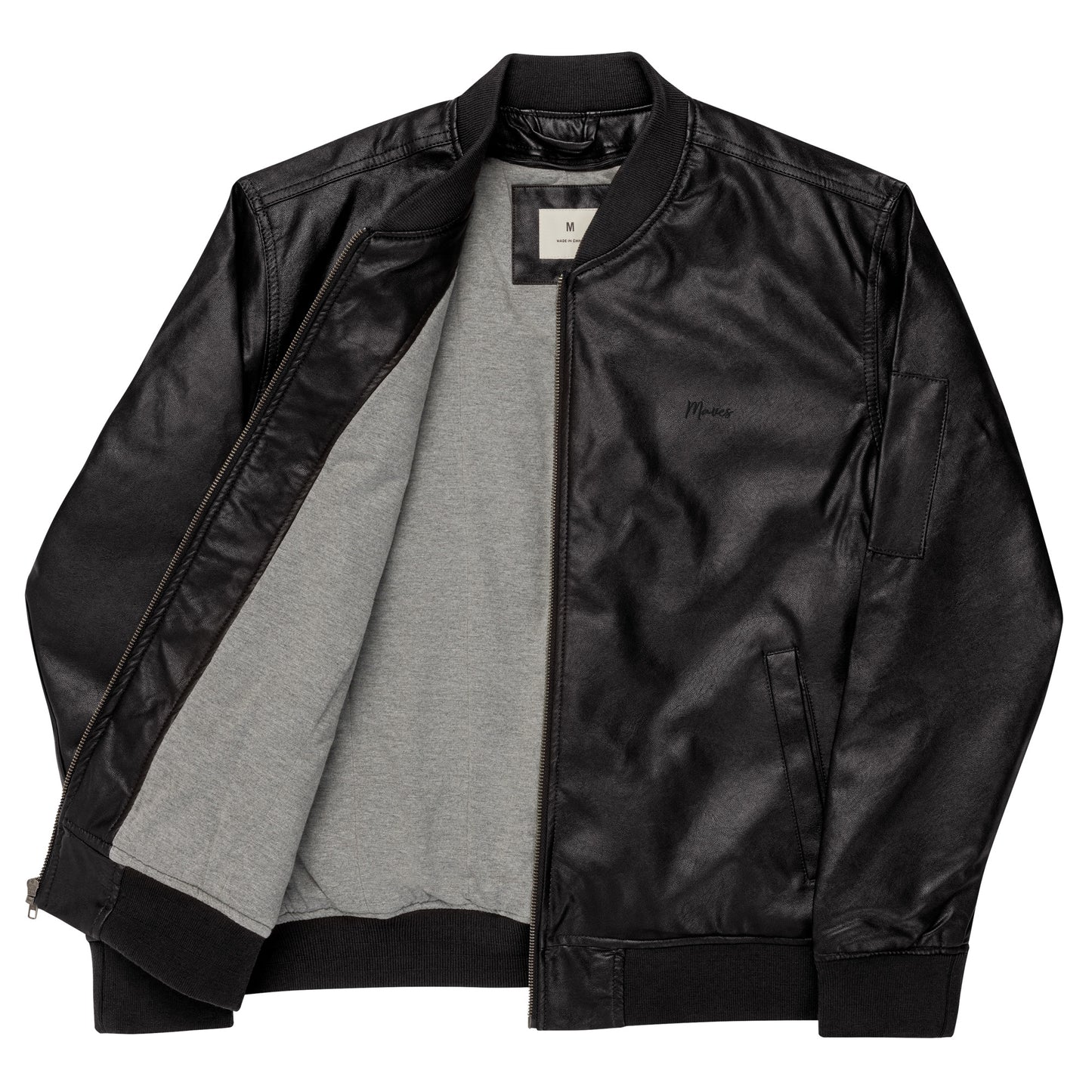 Maves Leather Bomber Jacket