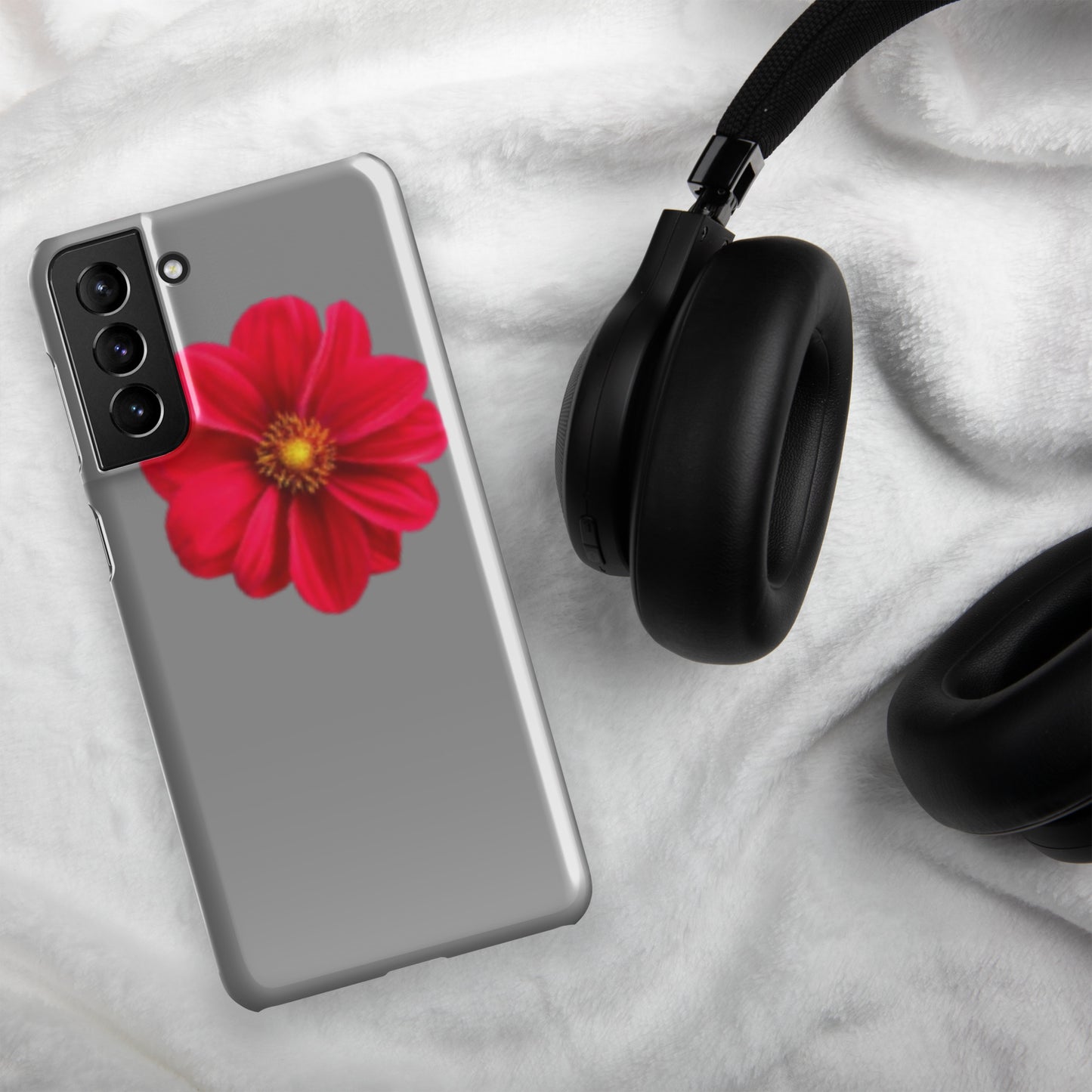 Grey/flower Snap case for Samsung®