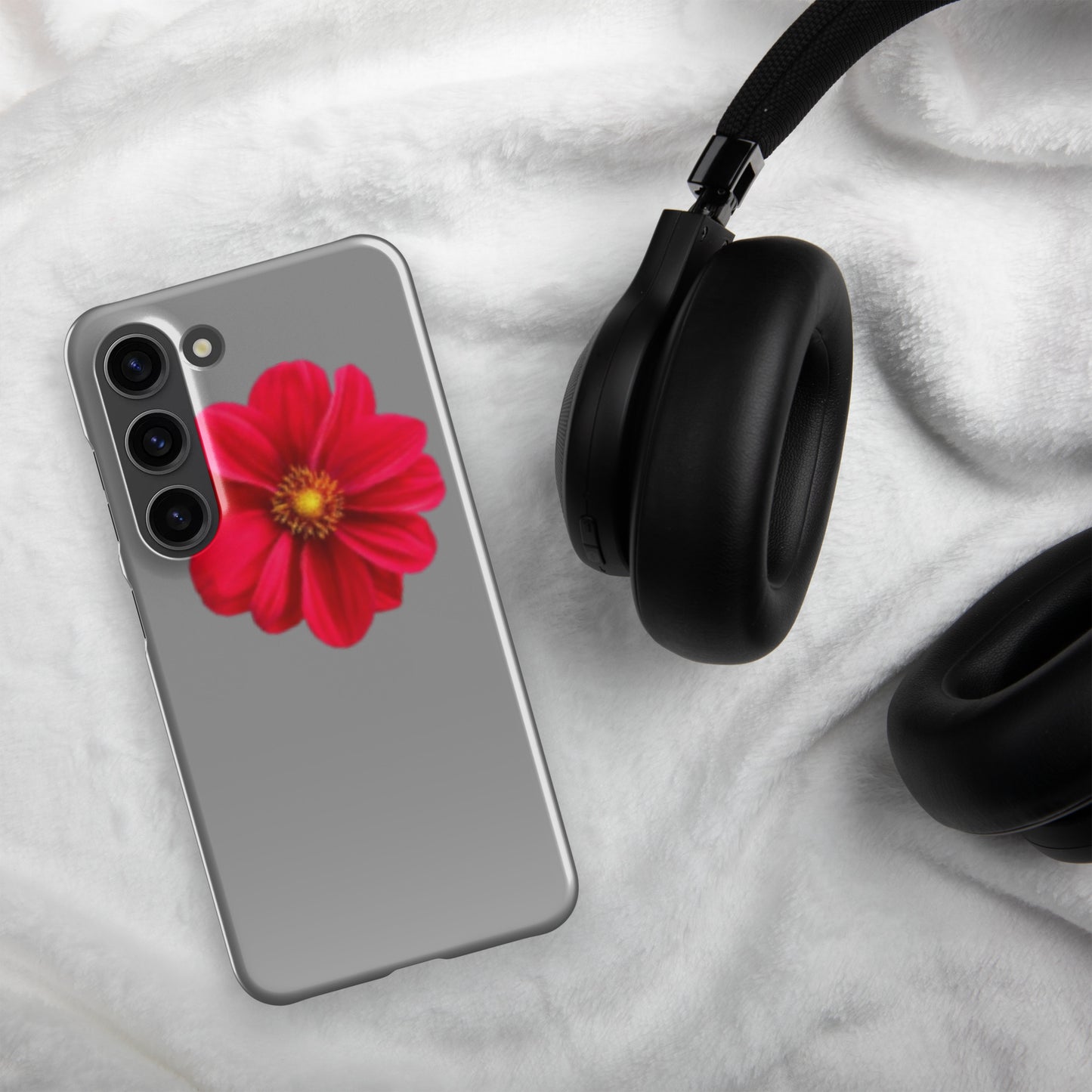 Grey/flower Snap case for Samsung®