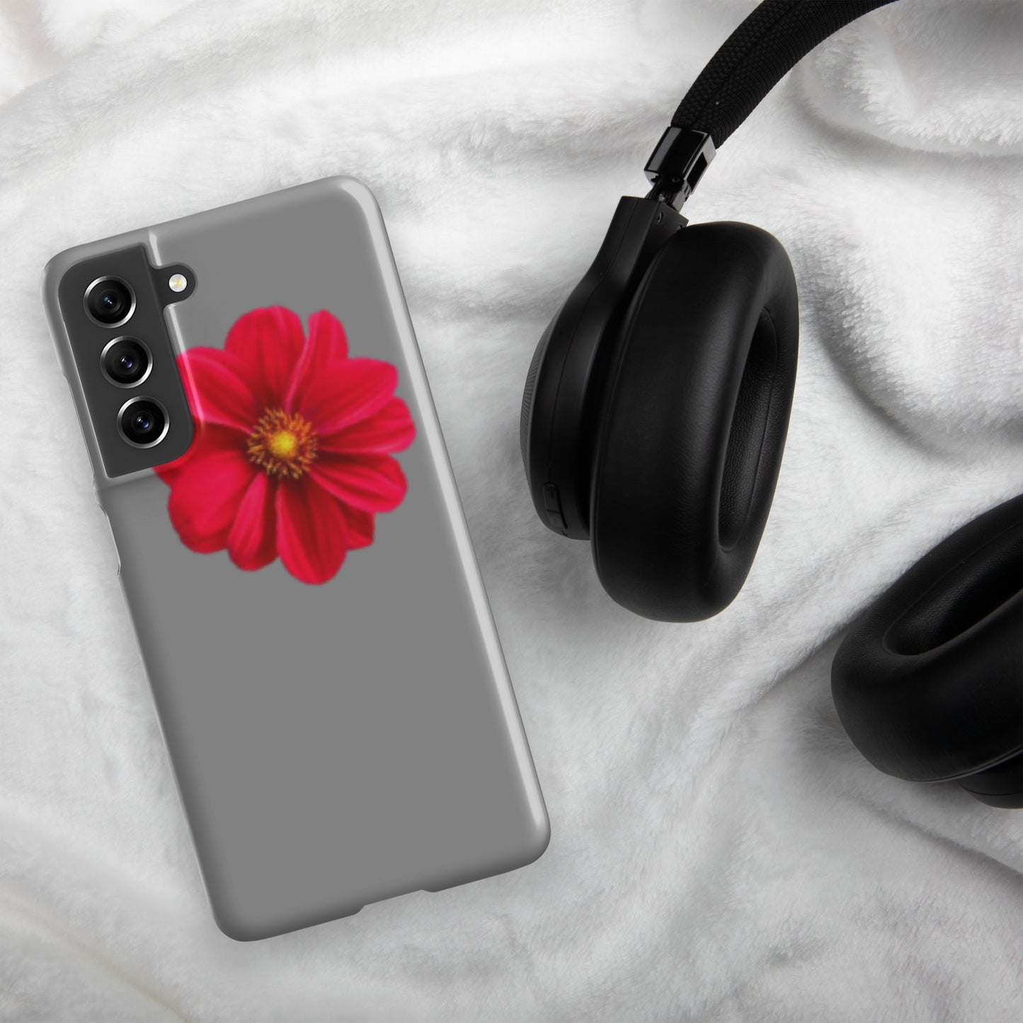 Grey/flower Snap case for Samsung®