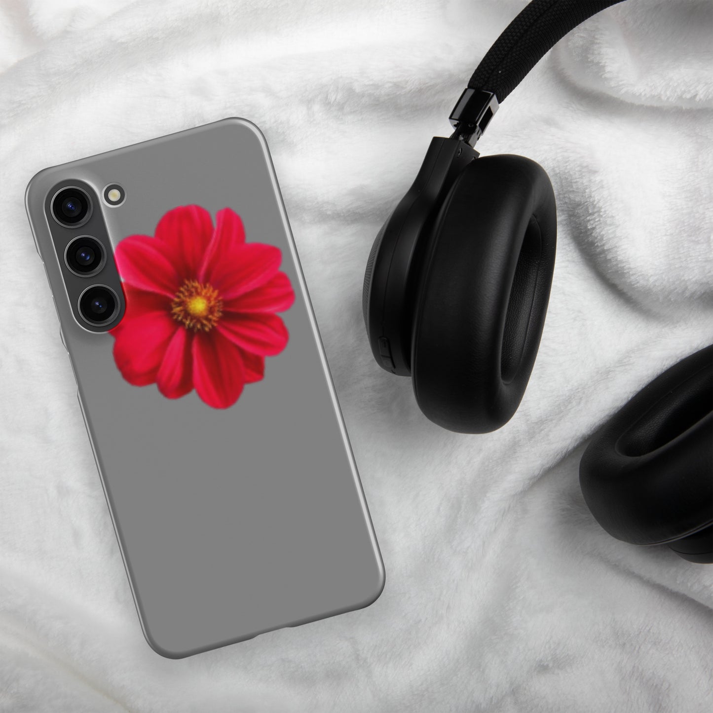 Grey/flower Snap case for Samsung®